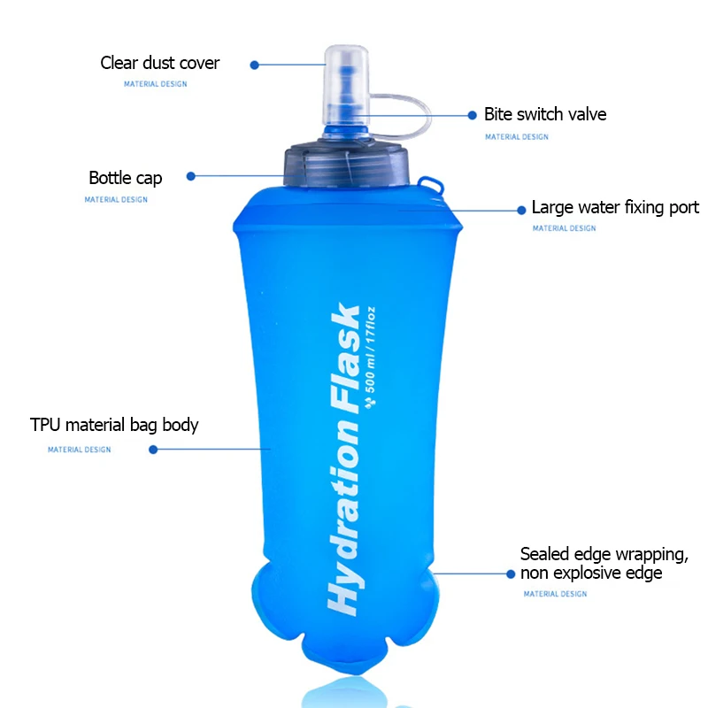 250ml 500ml 750ml Portable Fol - огляд і ціна Water Bag Collapsible